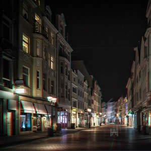 3D-Fotografie in Rot/Cyan - Bonn(e) Nuit III